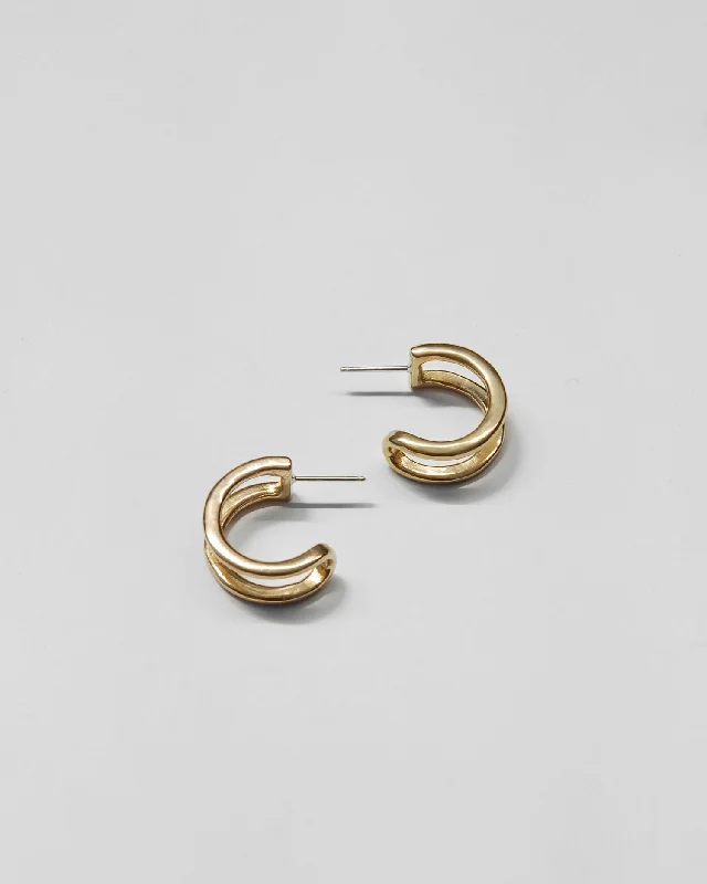 Bamboo style earrings-Tiny Gemini Earrings