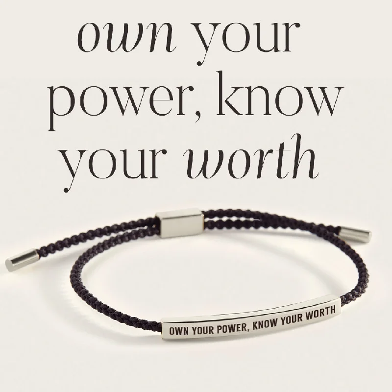 Loop charm bangles-Own Your Power, Know Your Worth Inspire Bracelet