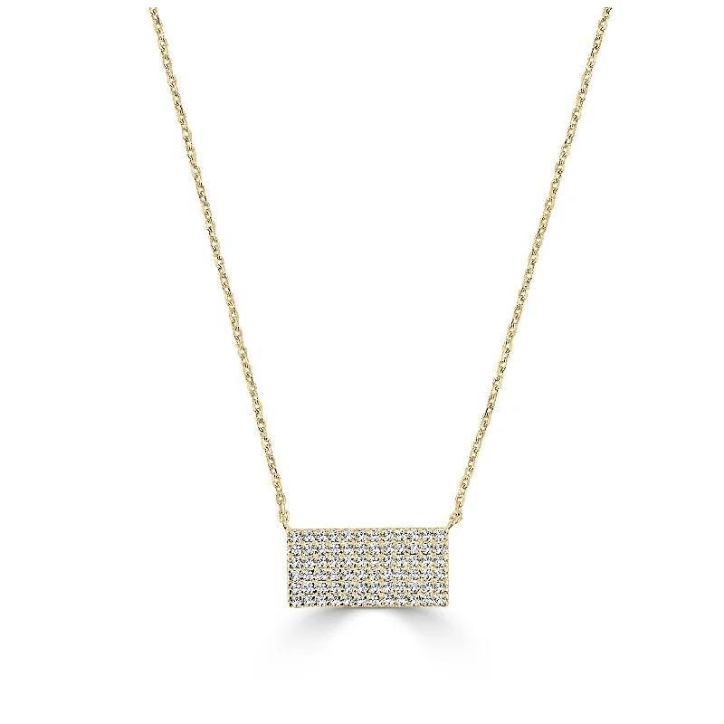 Tribal medallion necklaces-Joelle Diamond Bar Necklace 6 Row 14K Gold 7/8ct TDW 16-inch