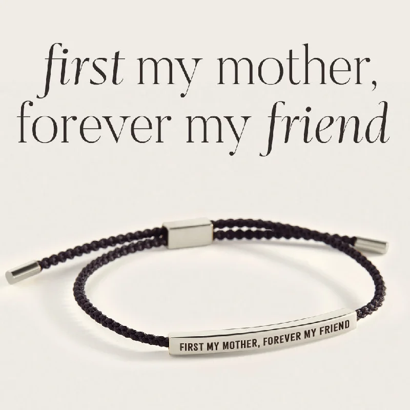 Bold gem bangles-First My Mother, Forever My Friend Inspire Bracelet