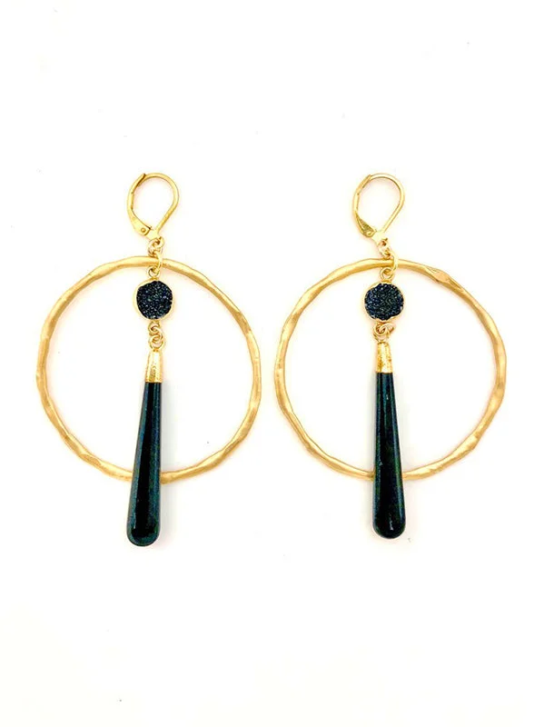 Two-tone earrings-Large Jab Earrings