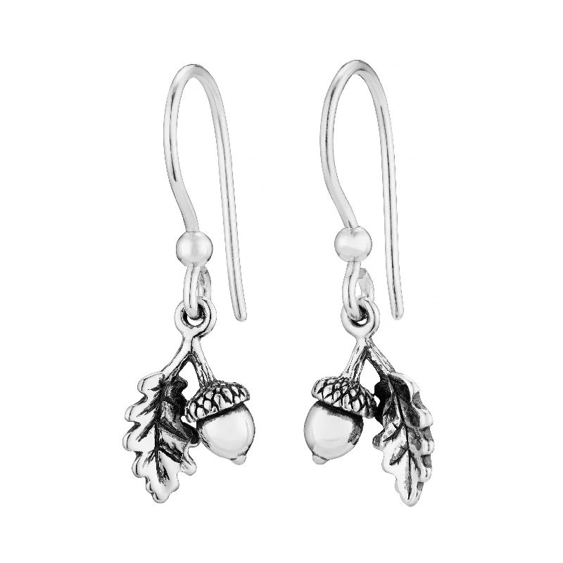 Polished art earrings-AUTUMNS CHARM - Sterling Silver Drops