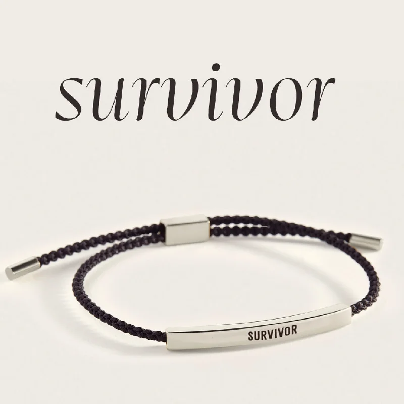 Woven cord bangles-Survivor Inspire Bracelet