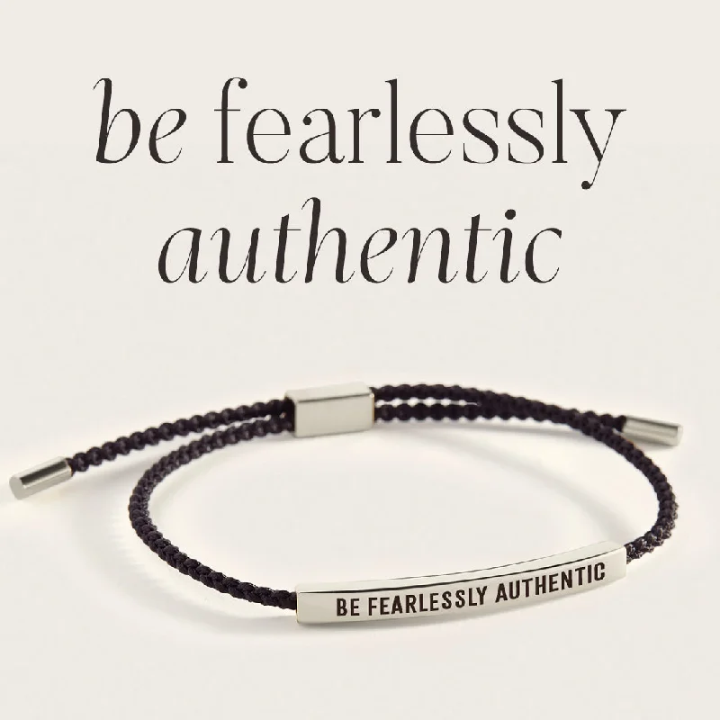 Hand-polished bangles-Be Fearlessly Authentic Inspire Bracelet