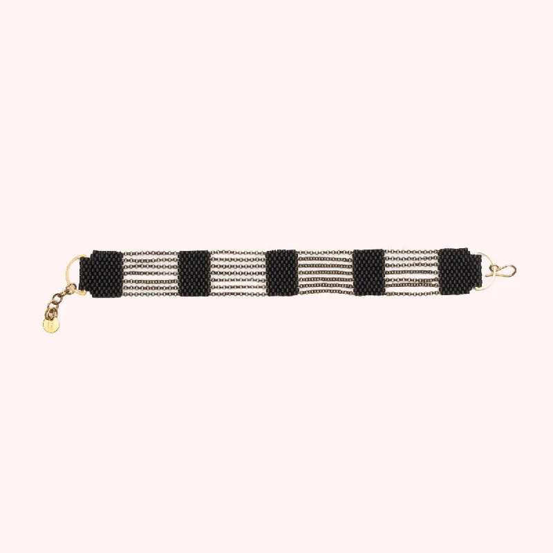 Multi-bead bangles-Silo Bracelet in Black