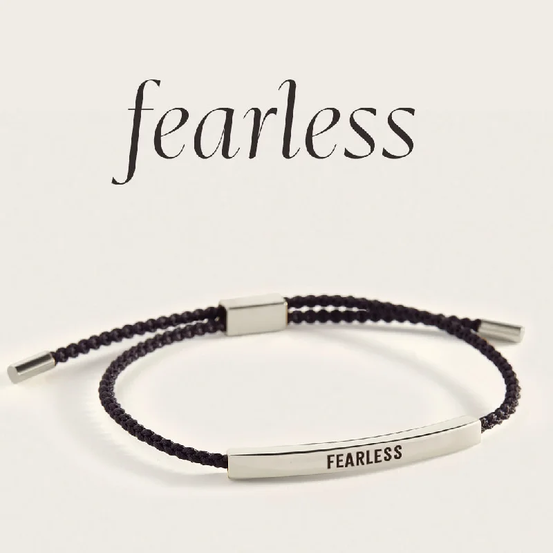 Wide chain bangles-Fearless Inspire Bracelet