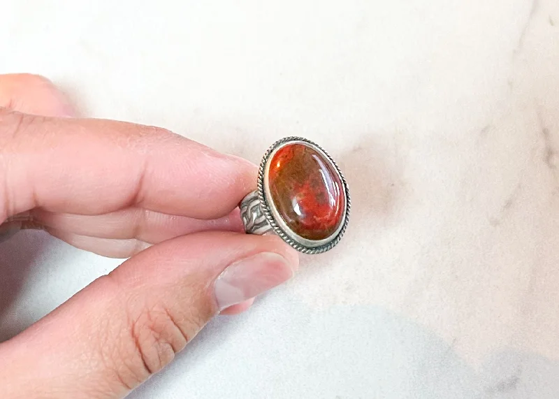 Red Jasper Ring - sz. 6