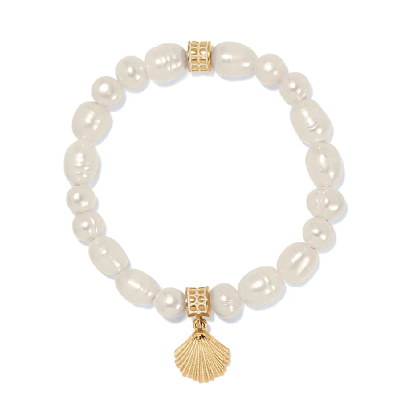 Tiny star bangles-Sunset Cove Pearl Stretch Bracelet