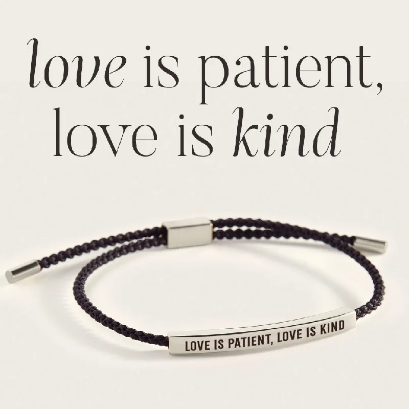 Pinch clasp bangles-Love Is Patient, Love Is Kind Inspire Bracelet