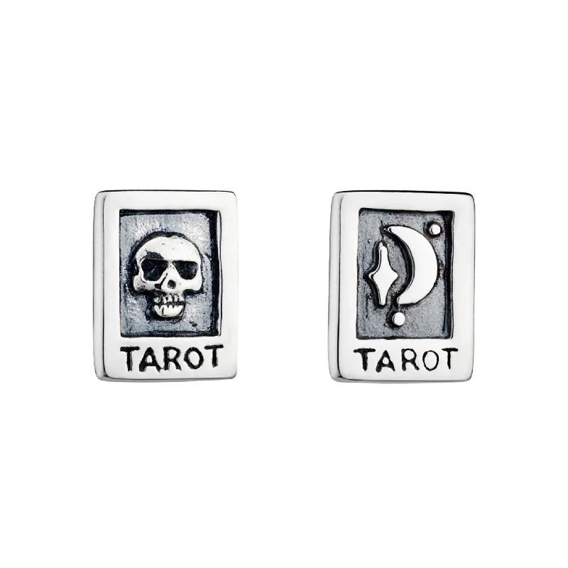 Subtle dangle earrings-TAROT - Sterling Silver Studs