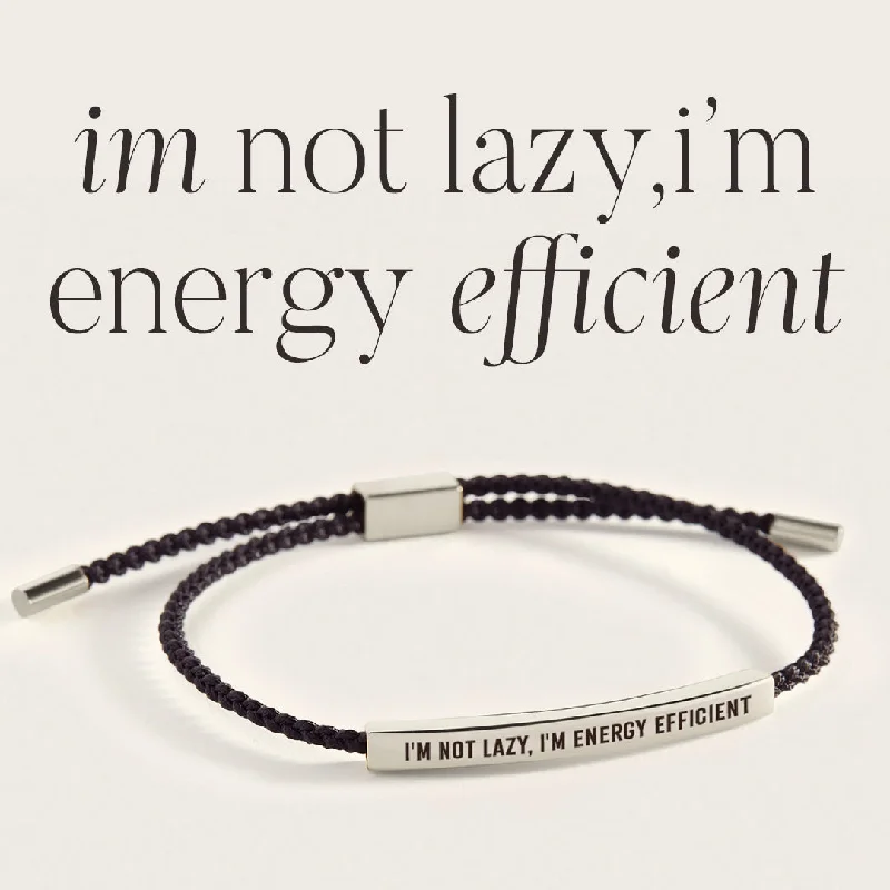 Smooth form bangles-I'm Not Lazy, I'm Energy Efficient Inspire Bracelet