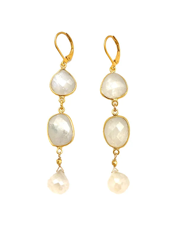 Smooth drop earrings-Athena Earrings