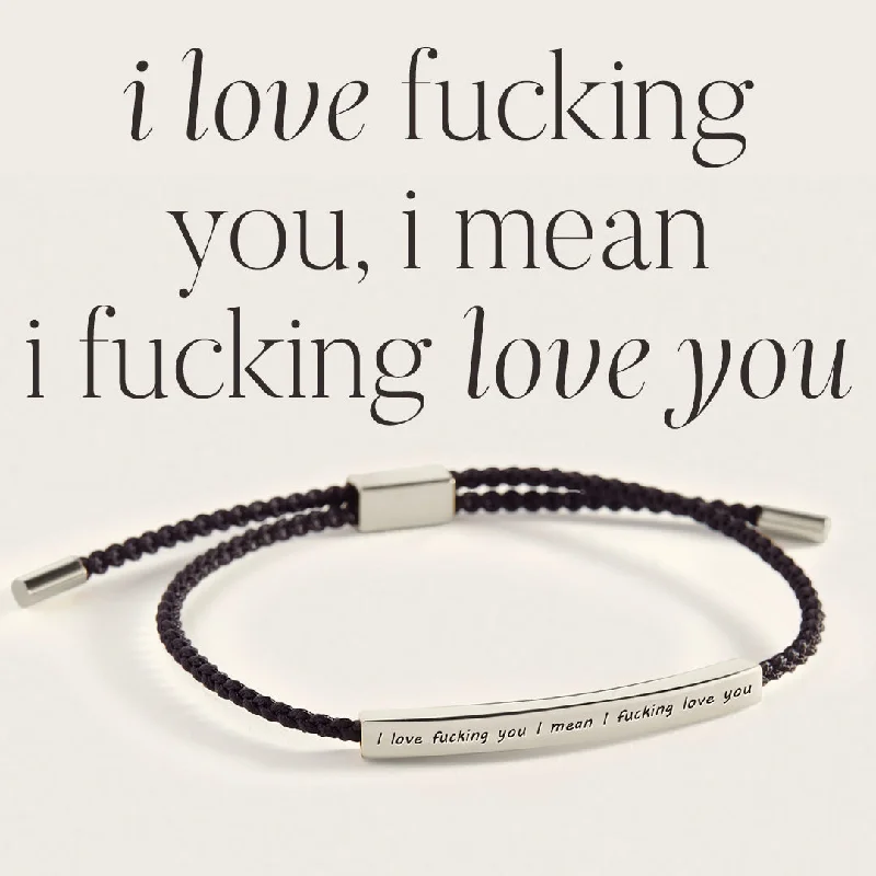 Beaded cluster bangles-I Love F♥cking You I Mean I F♥cking Love you Inspire Bracelet