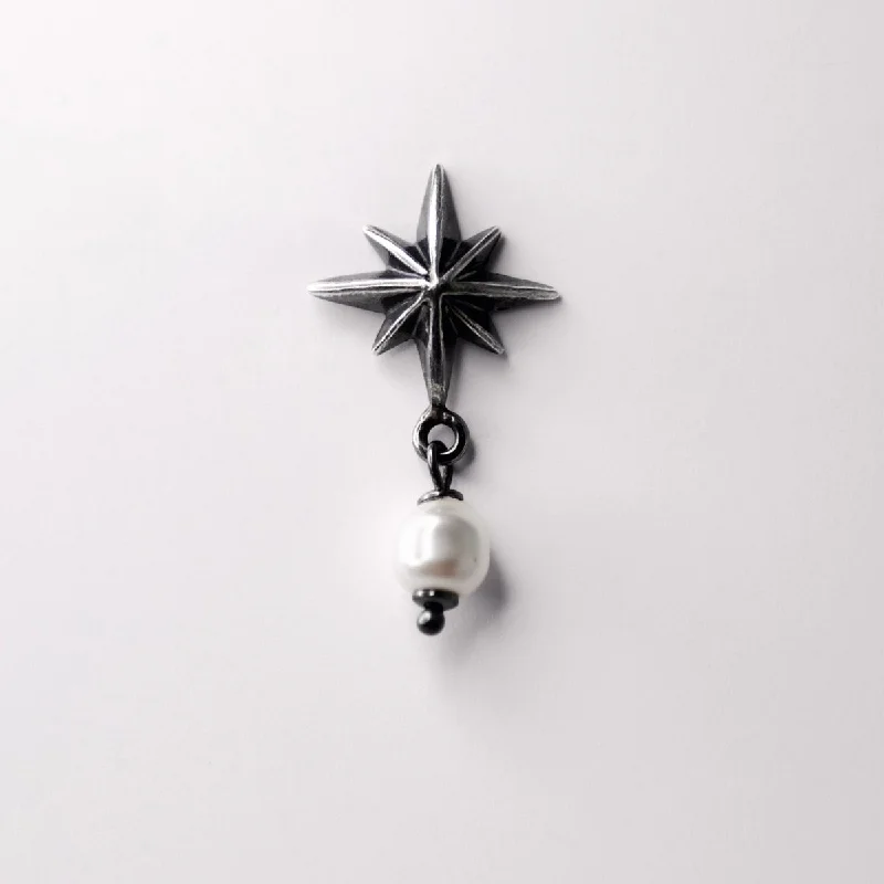 Light clay earrings-Star & Pearl earring