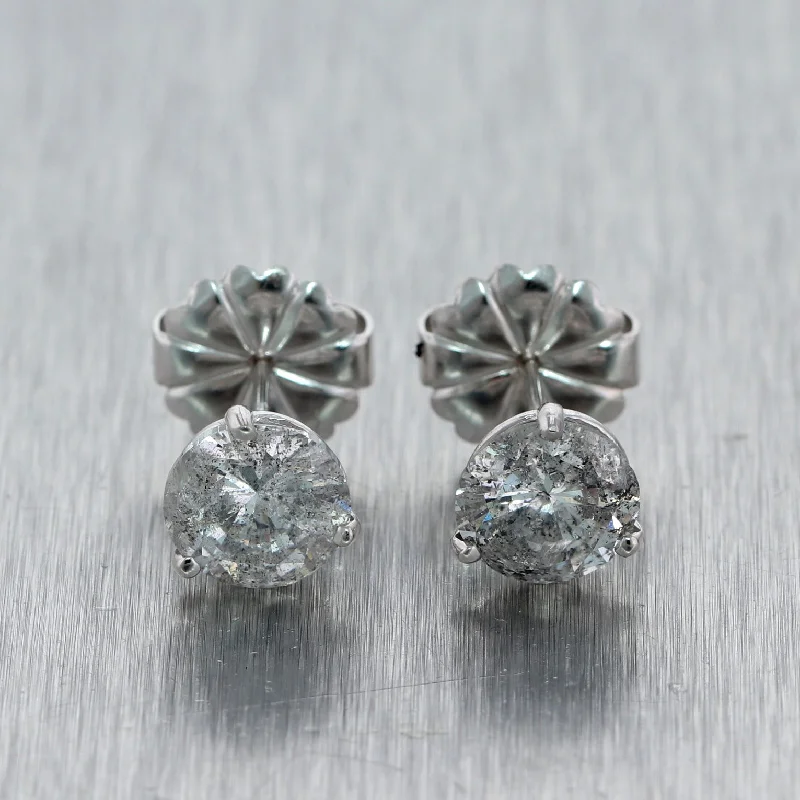 Radiant pearl earrings-Modern White Gold Filled 3.86ctw Diamond Stud Earrings