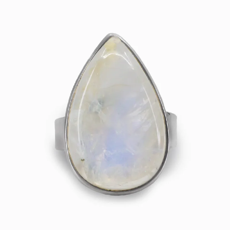 Rainbow Moonstone Ring