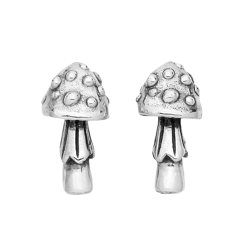 Lily motif earrings-AMANITA - Sterling Silver Studs