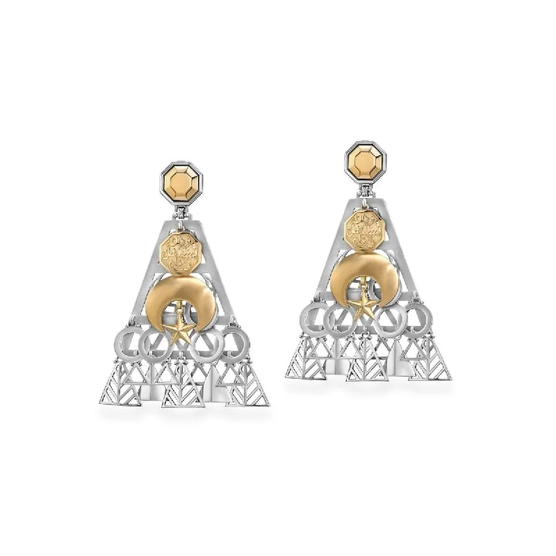 Lily motif earrings-Sayed Darwish Earrings