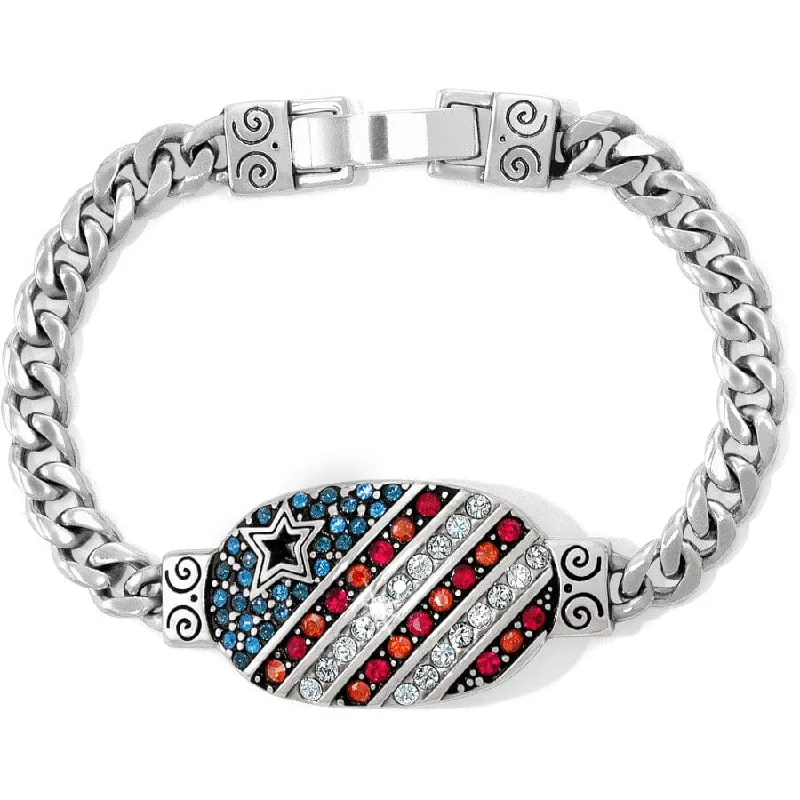 Pure crystal bangles-Americana ID Bracelet