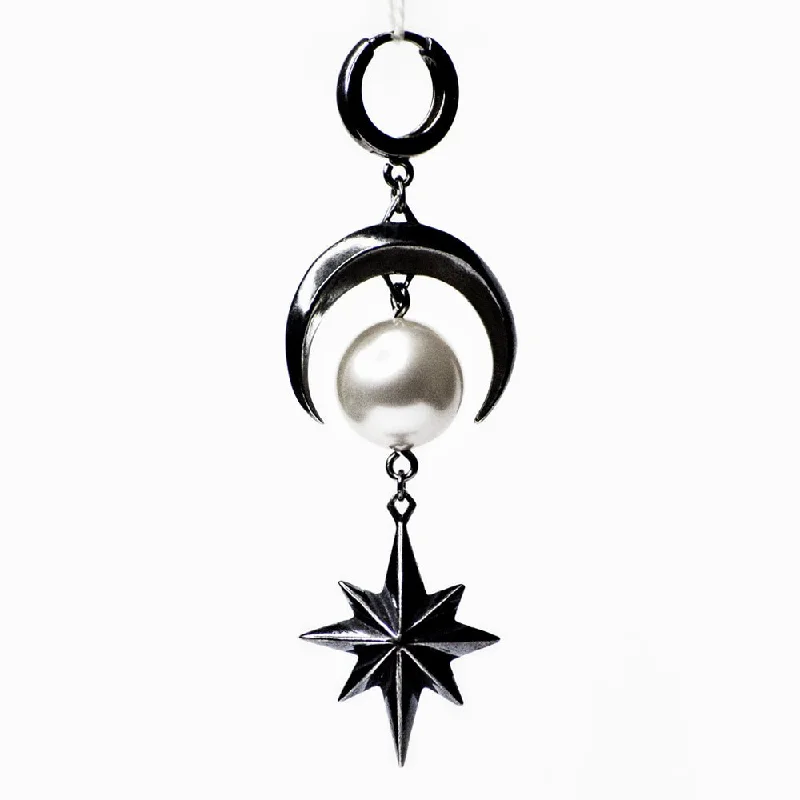 Pure gem earrings-Eclipse Lunaire earring