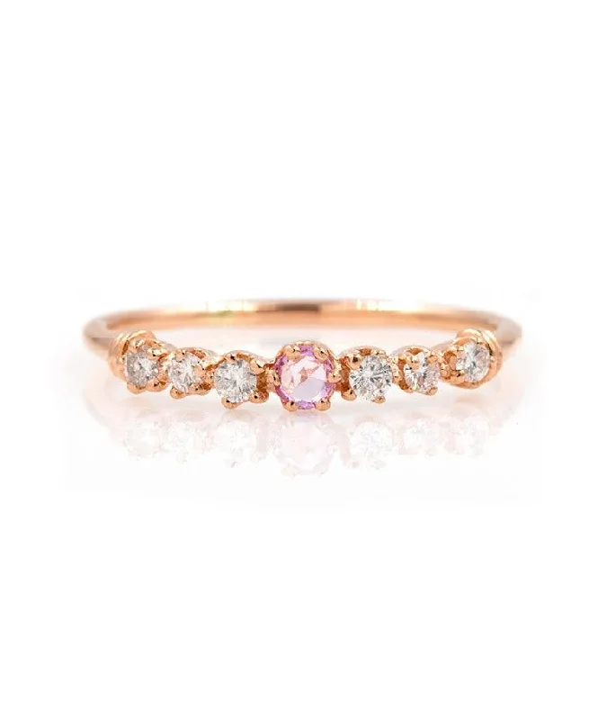 Pink Sapphire Twinkle Ring