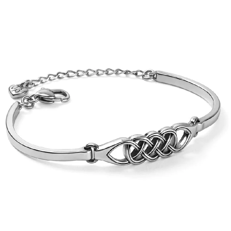 Dove motif bangles-Interlok Braid Bar Bracelet