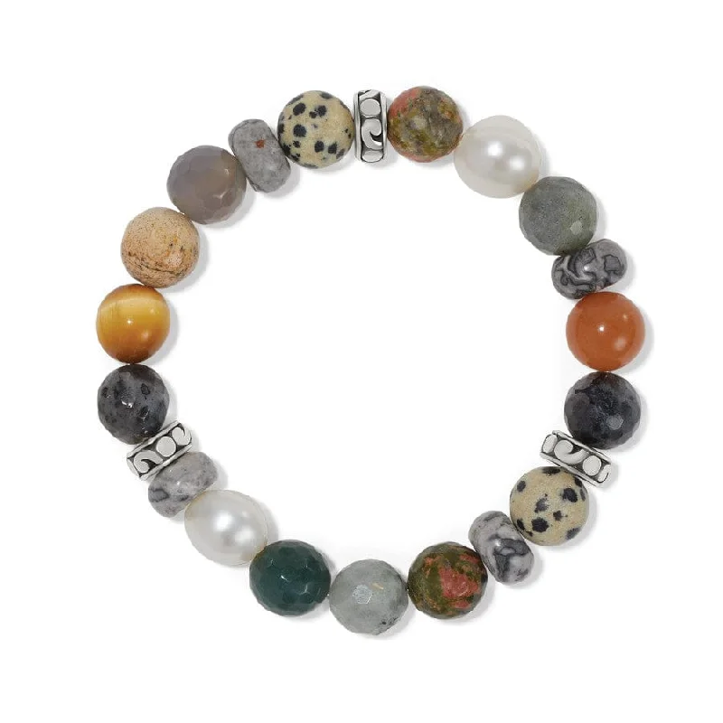 Astro theme bangles-Contempo Desert Pearl Stretch Bracelet