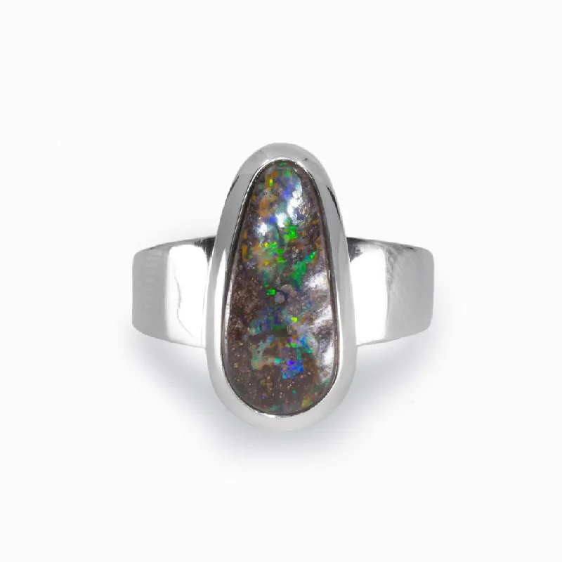 Boulder Opal Ring