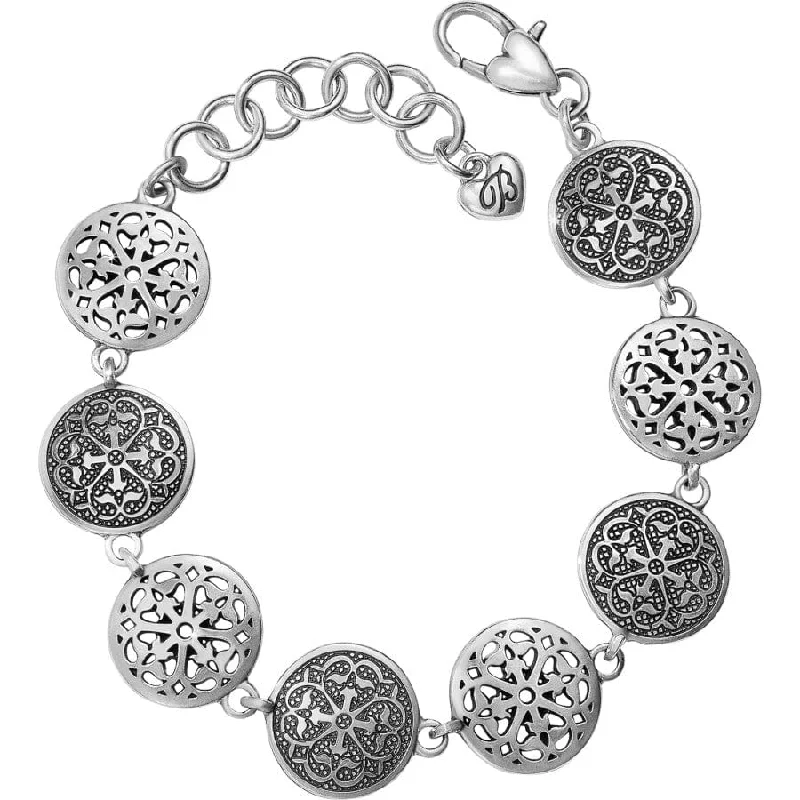 Oval gem bangles-Ferrara Medallion Link Bracelet