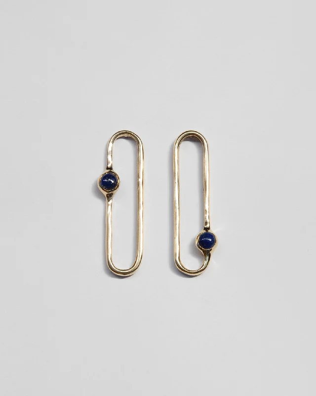 Cedar wood earrings-Amparo Earrings in Lapis