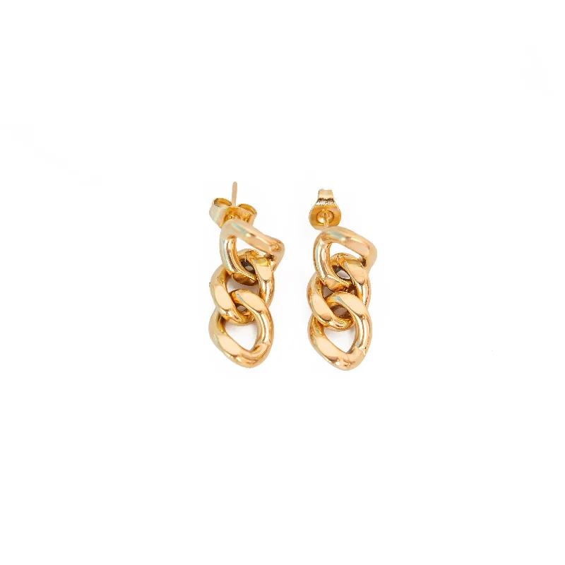 Mystic eye earrings-Cuban Link Drop Earrings