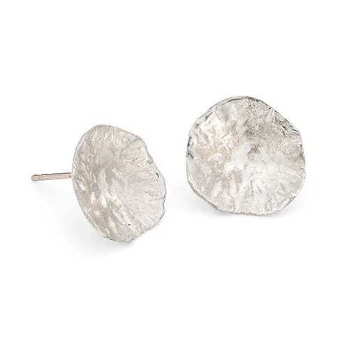 Pure gem earrings-Limpet Studs Silver