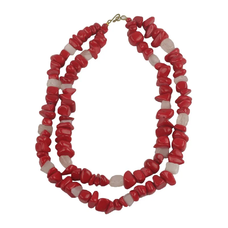 Baroque pearl necklaces-Handmade Agate 'Red Velvet' Necklace (Ghana)