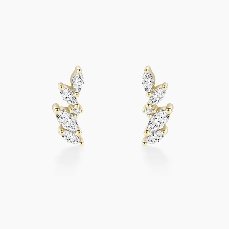 Fox wing earrings-Dainty Moissanite Earrings