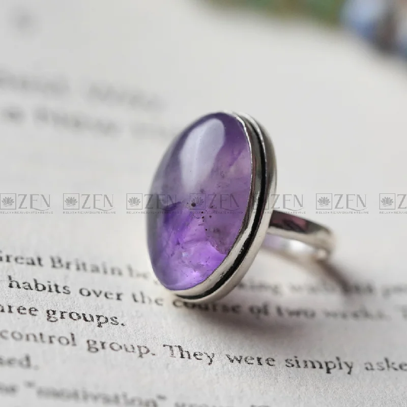 Polished Amethyst Ring