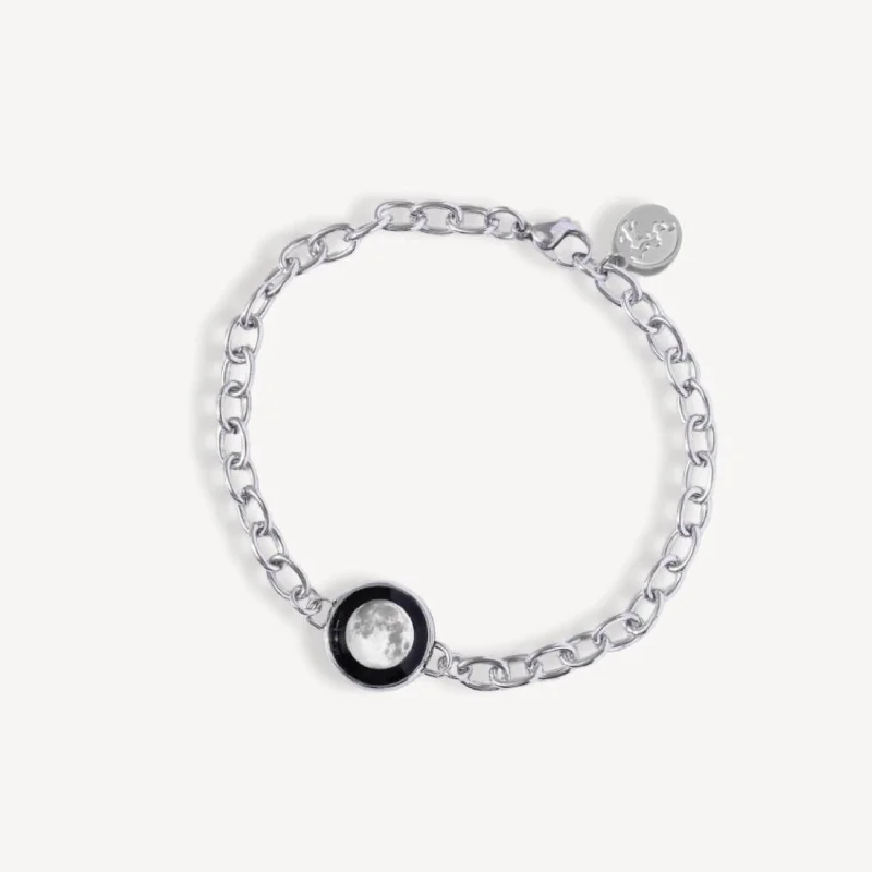 Wide chain bangles-Stainless Steel Link Bracelet