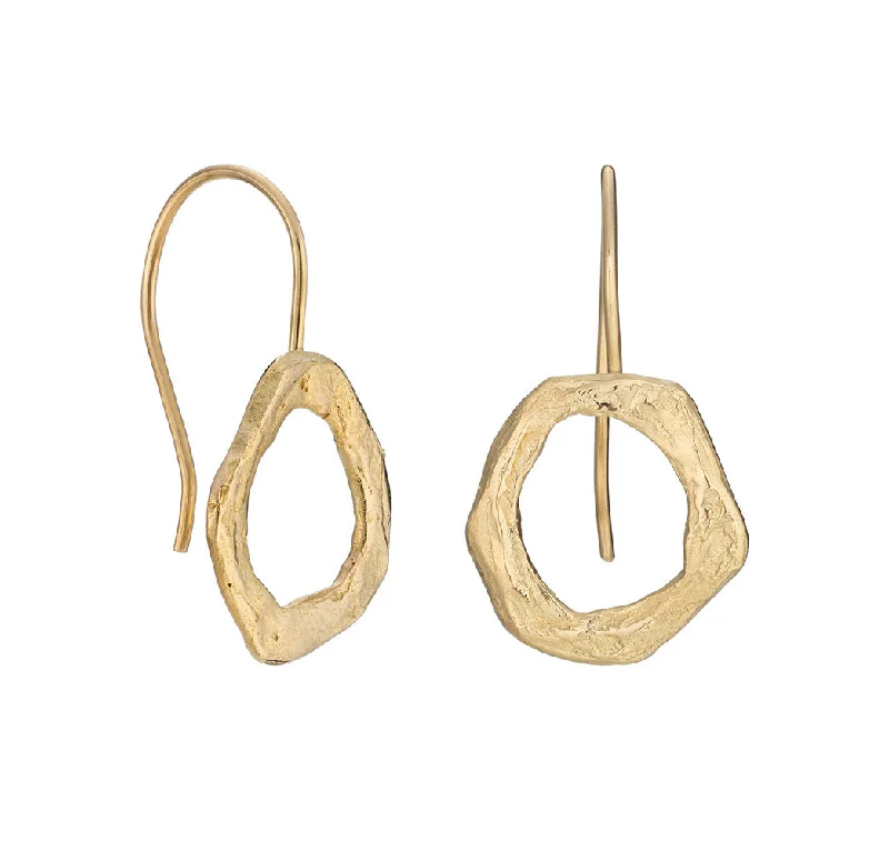 Alloy metal earrings-Tolvan Drops 18ct Gold