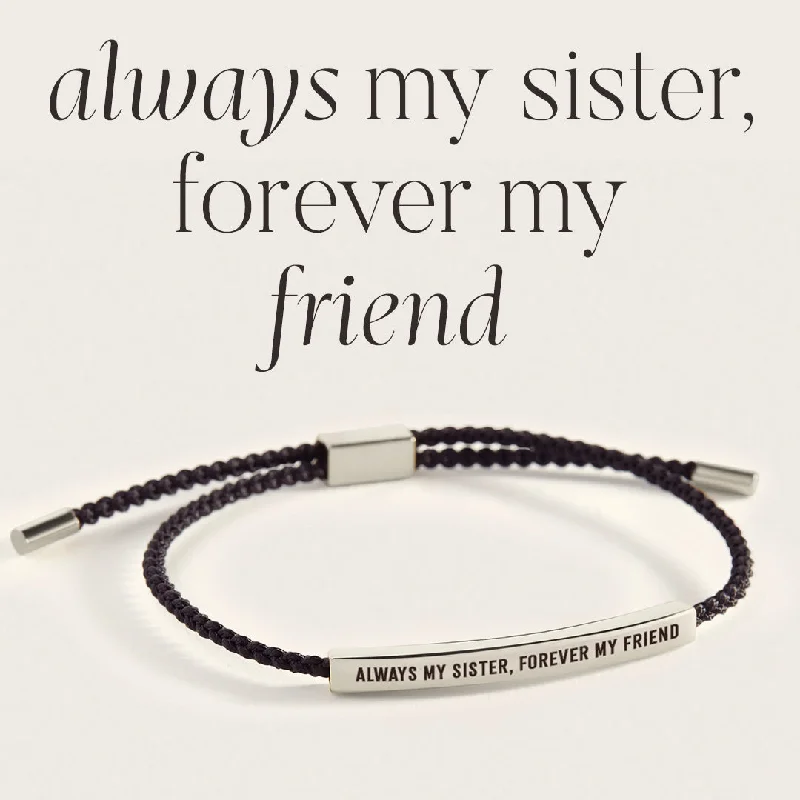 Retro deco bangles-Always My Sister, Forever My Friend Inspire Bracelet