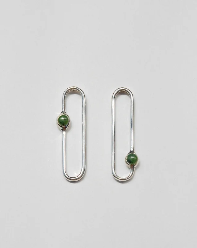 Curved design earrings-Amparo Earrings in Jade