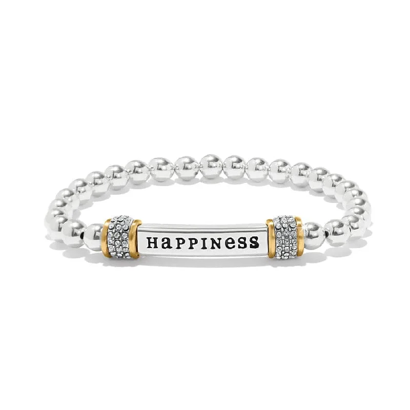 Mystic eye bangles-Meridian Happiness Two Tone Stretch Bracelet