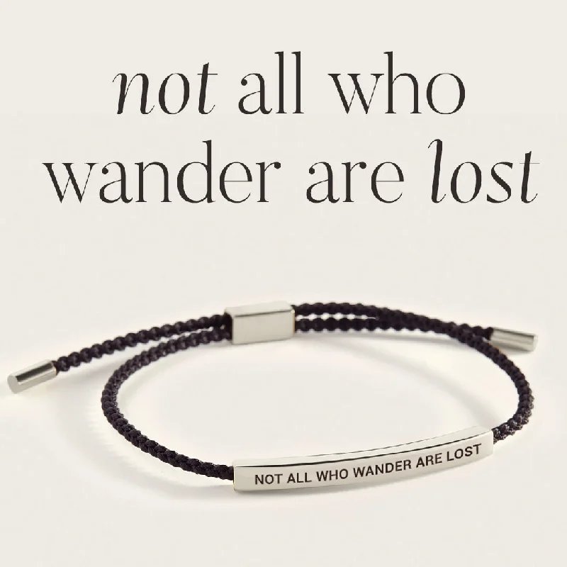 Victorian style bangles-Not All Who Wander Are Lost Inspire Bracelet