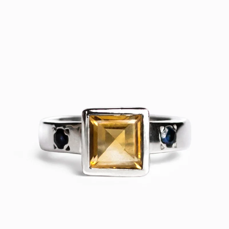 Citrine & Sapphire Ring