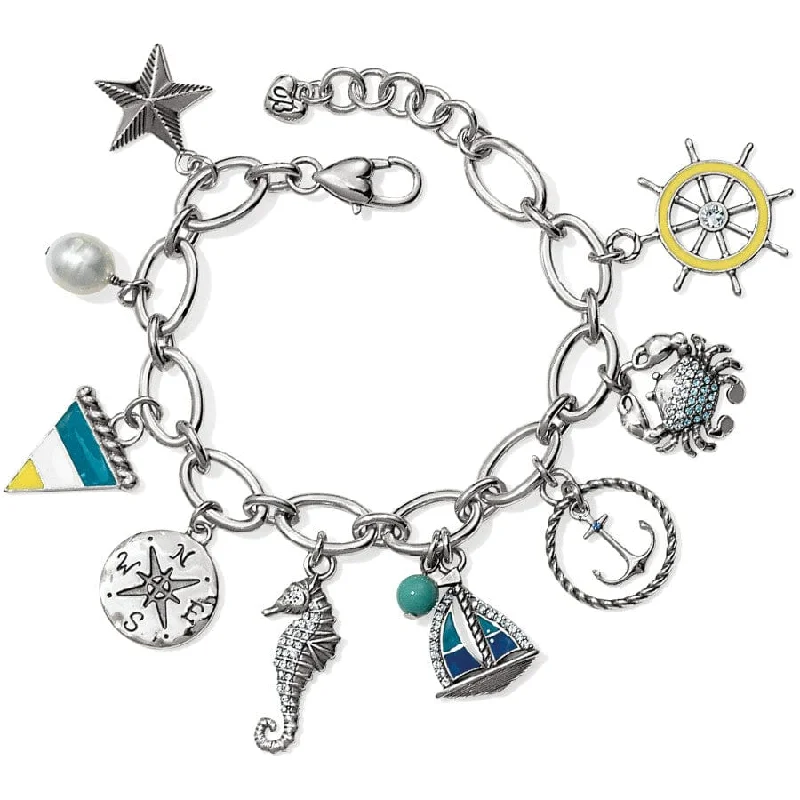 Dusk gothic bangles-Blue Water Charm Bracelet