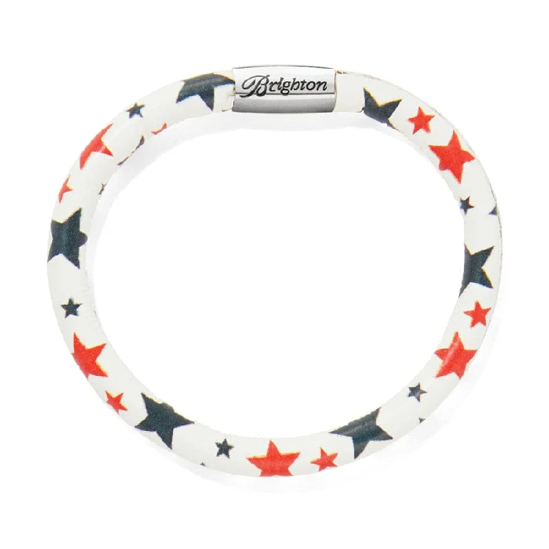 Coiled cord bangles-Star Spangled Woodstock Bracelet