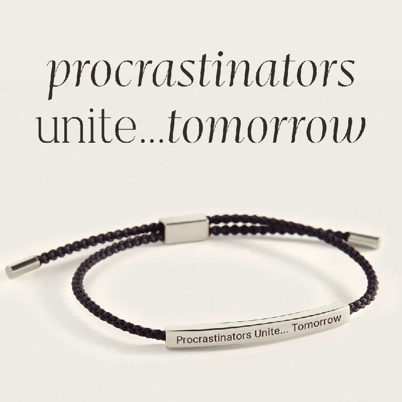 Tide shape bangles-Procrastinators Unite... Tomorrow Inspire Bracelet