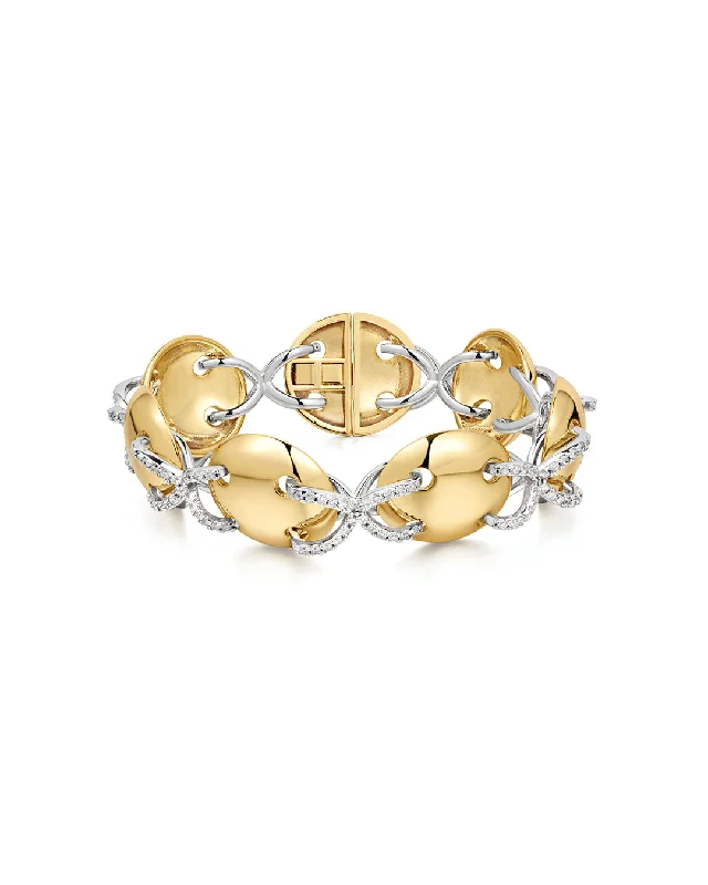 Tide shape bangles-Mariner Cross Bracelet