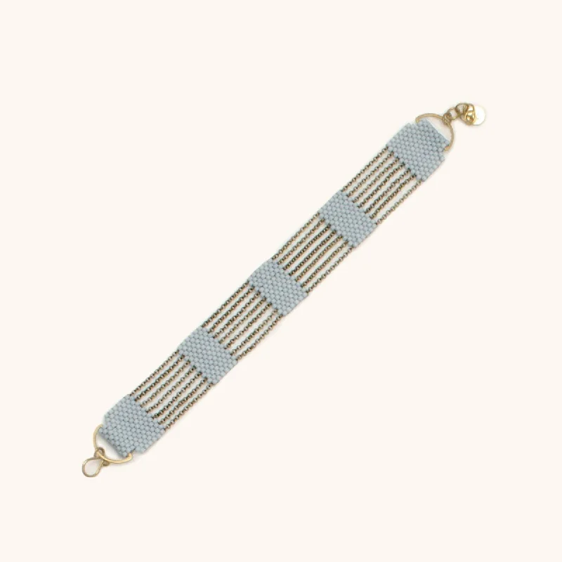 Tiny dot bangles-Silo Bracelet in Blue Grey