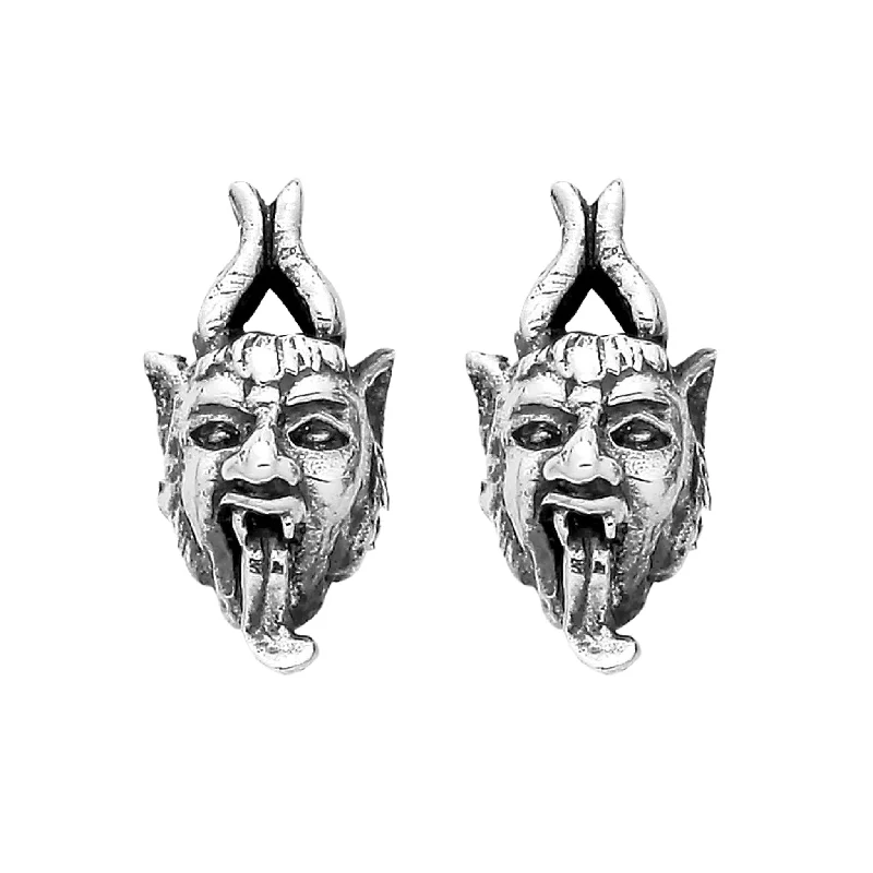 Fine bead earrings-KRAMPUS - Sterling Silver Studs