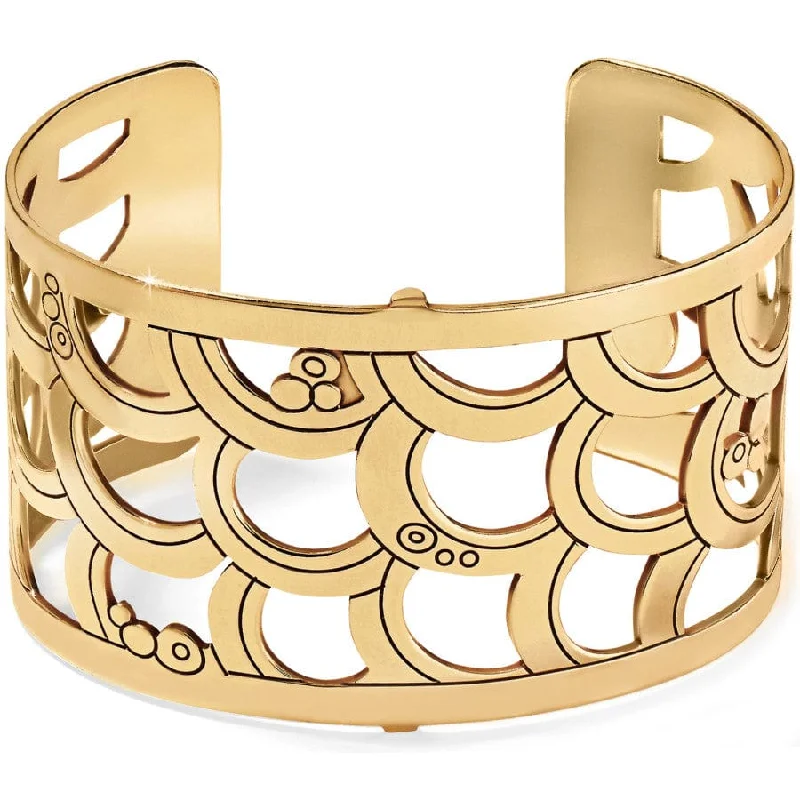 Pink gold bangles-Christo Tokyo Wide Cuff Bracelet